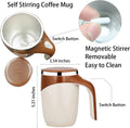 Automatic Magnetic Stirring Coffee Mug, Self Stirring Mug Magnetic Stirring Cup Rotating Home Office Travel Mixing Cup Suitable for Coffee/ Milk/ Tea/ Hot Chocolat