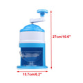 Portable Manual Ice Shaver Shredding Machine Snow Cone Maker Fruit, Snow Cone Maker, Shredding Machine-Blue