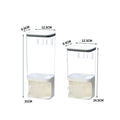 1L/1.5L Cereal Dispenser Wall Mounted Plastic Divided Rice Container Insect Proof Moisture Proof Rice Storage Kitchen Organizer