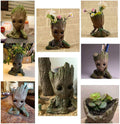 Baby Groot Pen Pot Tree Man Pens Holder or Flower Pot with Drainage Hole Perfect for a Tiny Succulents Plants 6