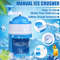 Portable Manual Ice Shaver Shredding Machine Snow Cone Maker Fruit, Snow Cone Maker, Shredding Machine-Blue