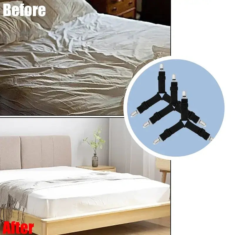 4Pcs Set Adjustable Bed Sheet  Holders!