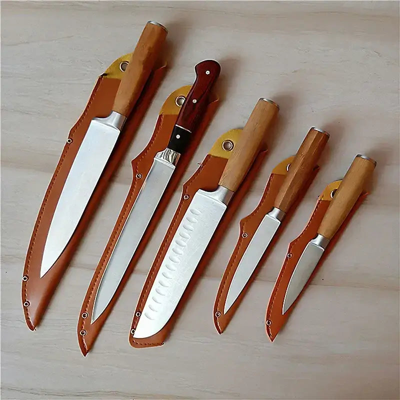 Funda de cuero para cuchillo de cocina occidental