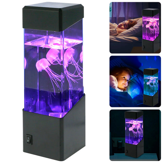 LED Jellyfish Lamp USB/Battery Simulated Jellyfish Night Light Multi-Color Changing Aquarium Tank Lamp Decorative for Home 2023