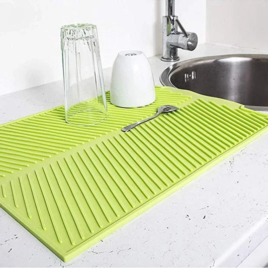 Kitchen Silicone Drain Pad Bowl Dish Cup Drying Storage Rack Holder Durable Table Mat Kitchenware Counter Protection Accessories