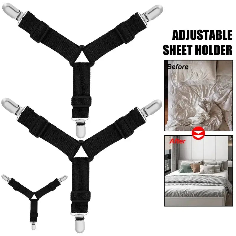 4Pcs Set Adjustable Bed Sheet  Holders!