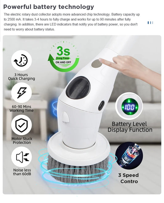*New* The BEST! 8-in-1 Electric Cleaning Multifunctional Household Cleaning Brush WITH LED NightLight!!!