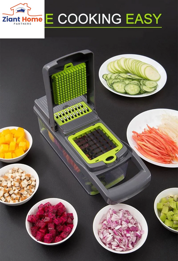 14 -In-1 Vegetable Fruit Chopper Cutter Food Onion Veggie Dicer Slicer Kitchen