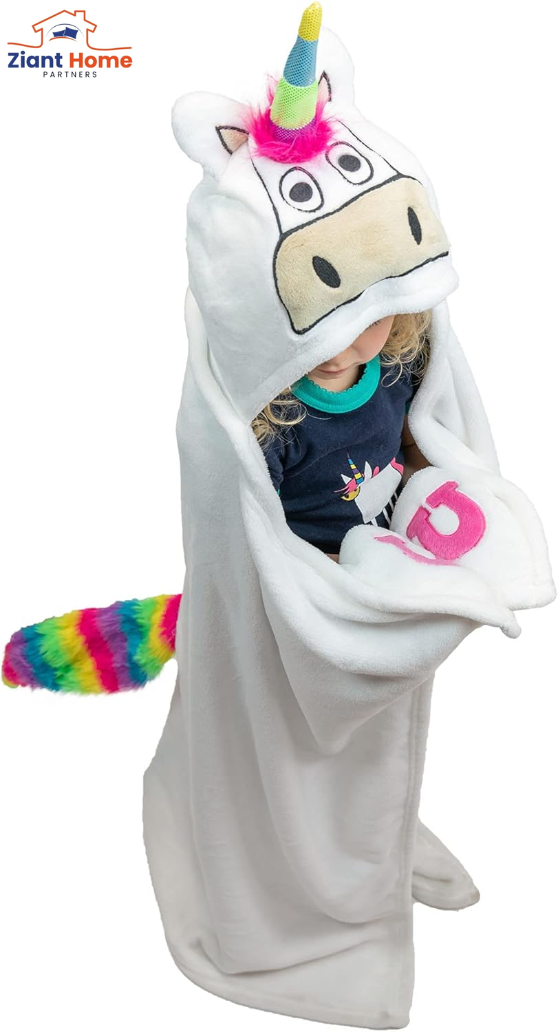 Lazy One Wearable Hooded Blanket for Kids, Animal Hooded Blanket (Shark Blanket)