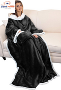 Catalonia Sherpa Wearable Blanket with Sleeves Arms