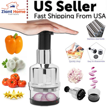 Vegetable Fruit Salad Onion Garlic Food Hand Chopper Cutter Slicer Peeler Dicer