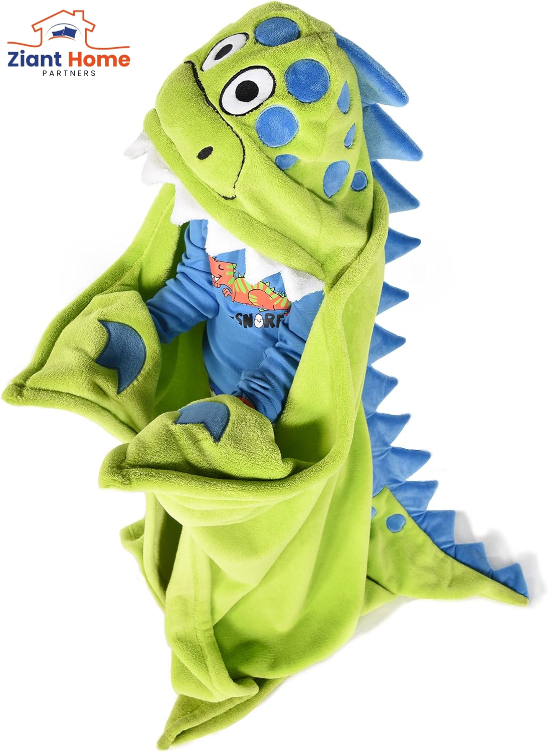 Lazy One Wearable Hooded Blanket for Kids, Animal Hooded Blanket (Shark Blanket)