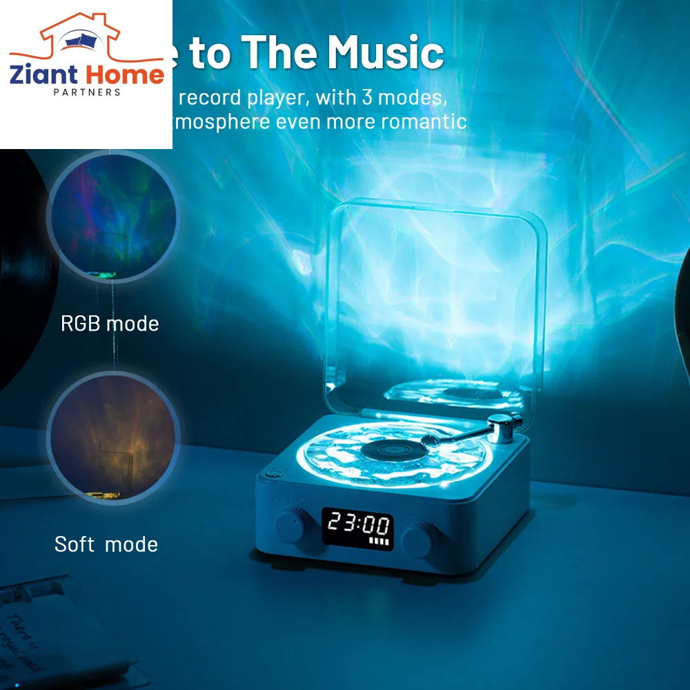 Mini Retro White Noise Bluetooth Speaker Portable Vintage Sleep Aid Bluetooth Speaker Subwoofer with RGB Light Support TF Card