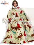 Catalonia Sherpa Wearable Blanket with Sleeves Arms