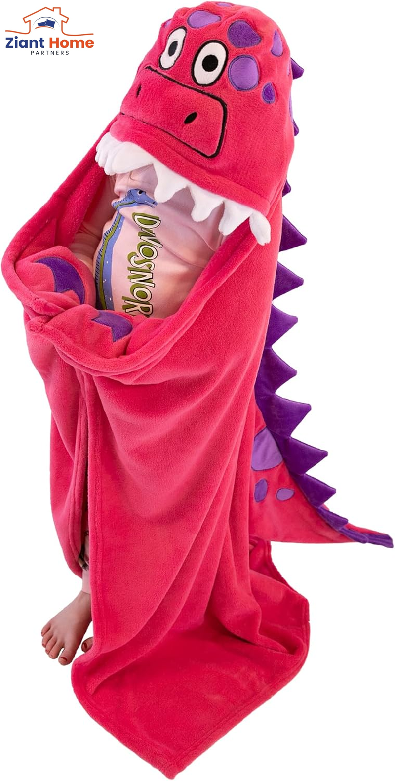 Lazy One Wearable Hooded Blanket for Kids, Animal Hooded Blanket (Shark Blanket)