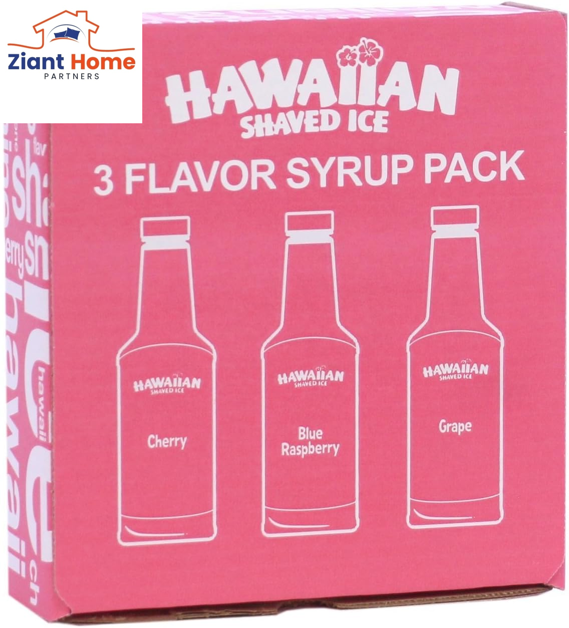 Hawaiian Shaved Ice Syrup Assortment, 3 - 16Oz Bottles of the Most Popular Flavors: Cherry, Grape, Blue Raspberry. Perfect for Shaved Ice, Snow Cones, Sodas, Ice Pops, and Slushies. Allergy-Friendly