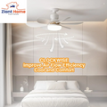 Ceiling Fan Light LED 30W E27 with Remote Control 