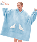 Wearable Blanket Hoodie, Oversized Sherpa Fleece Sweatshirt Blanket with Giant Hood AND Pocket.