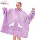 Wearable Blanket Hoodie, Oversized Sherpa Fleece Sweatshirt Blanket with Giant Hood AND Pocket.