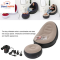 Inflatable Lazy Sofa Deck Chair & Foot Stool 2 PC Set