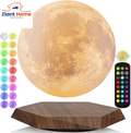 GDPETS Levitating Moon Lamp, Floating and Magnetic Moon Lamp 3D Printing Moon Light with Remote, Creative Gifts for Christmas Office