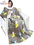 Catalonia Sherpa Wearable Blanket with Sleeves Arms