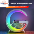 intelligent G Shaped LED Lamp Bluetooth Speake Wireless Charger Atmosphere Lamp App Control for Bedroom Home Decor