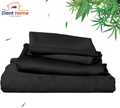 Ziant Homez black 100% Rayon Derived from Bamboo cooling sheets set, silky soft, 16