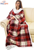 Catalonia Sherpa Wearable Blanket with Sleeves Arms